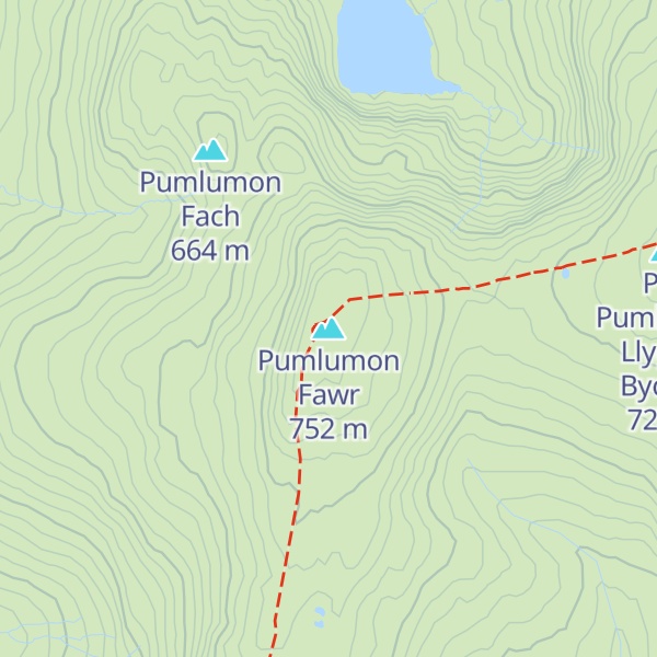 Map of Pumlumon Fawr