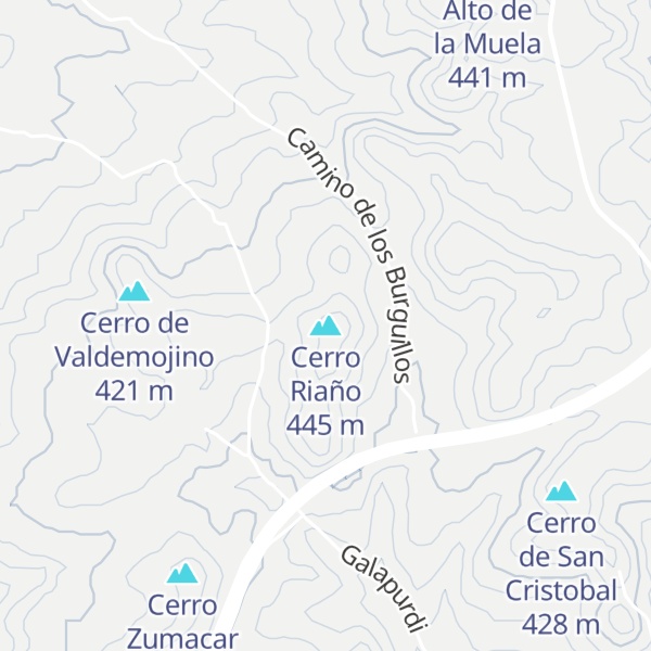 Map of Cerro Riaño