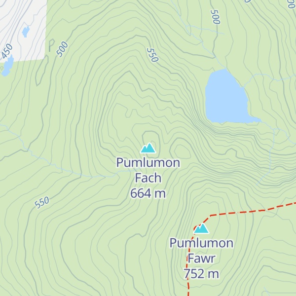 Map of Pumlumon Fach