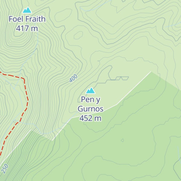 Map of Pen y Gurnos