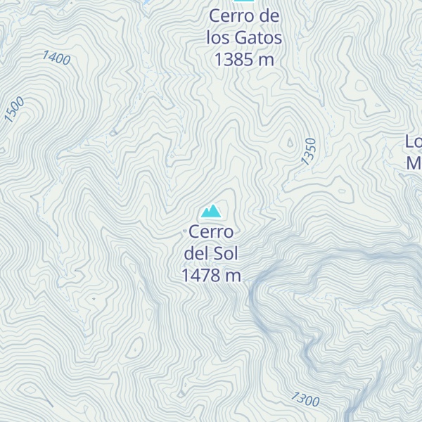 Map of Cerro del Sol