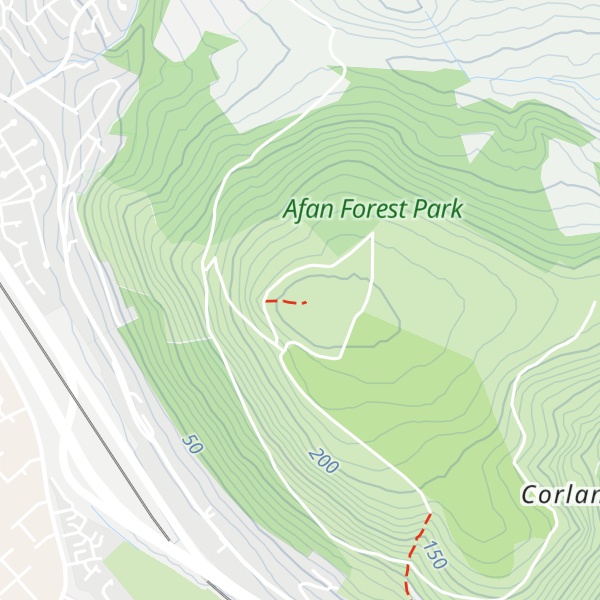 Map of Mynydd Dinas