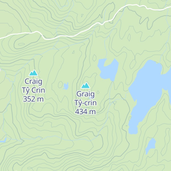 Map of Graig Tŷ-crin
