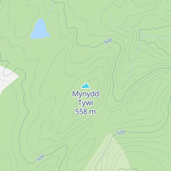Map of Mynydd Tywi