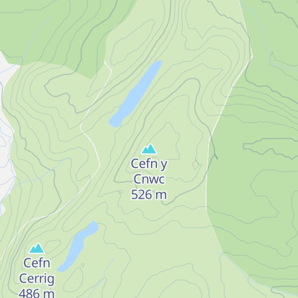 Map of Cefn y Cnwc
