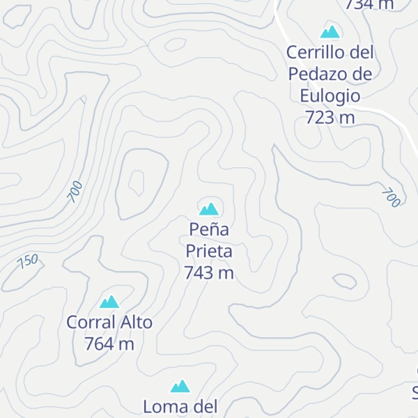 Map of Peña Prieta