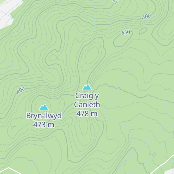 Map of Craig y Canleth