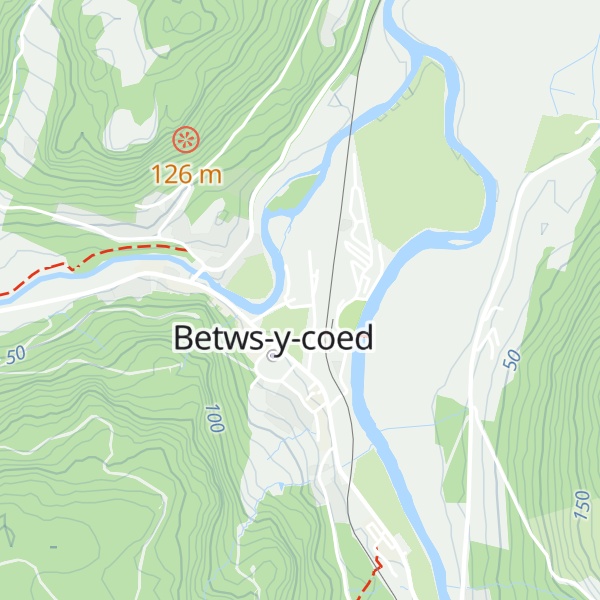 Map of Betws-y-Coed Tourist Information