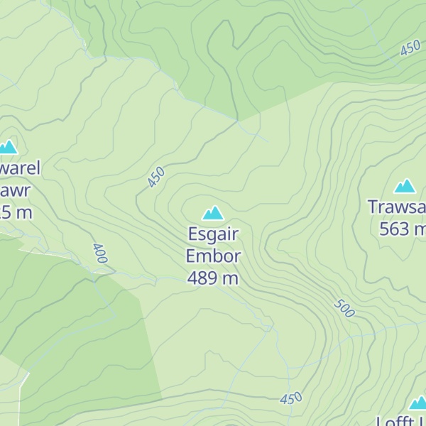 Map of Esgair Embor
