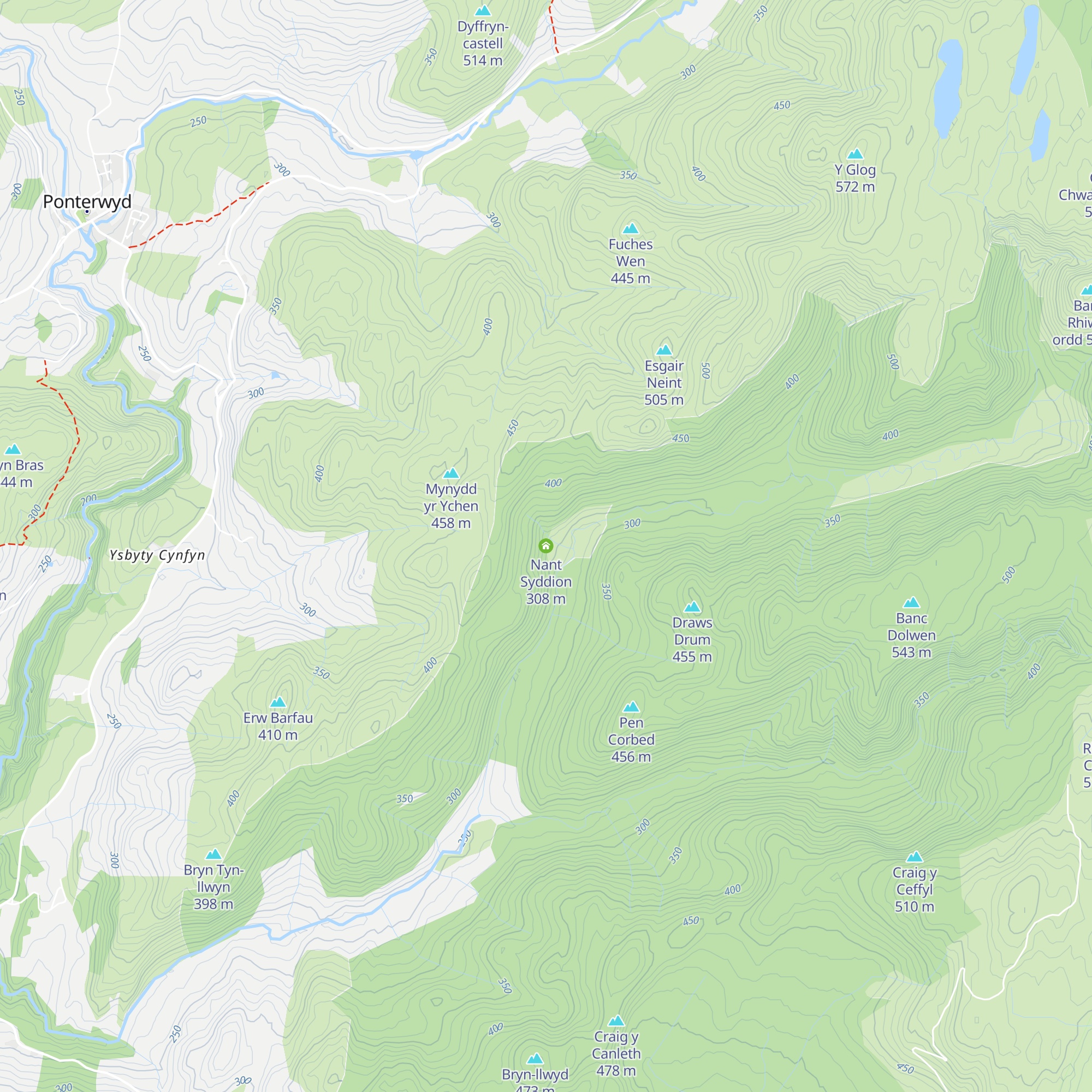 Nant Syddion map