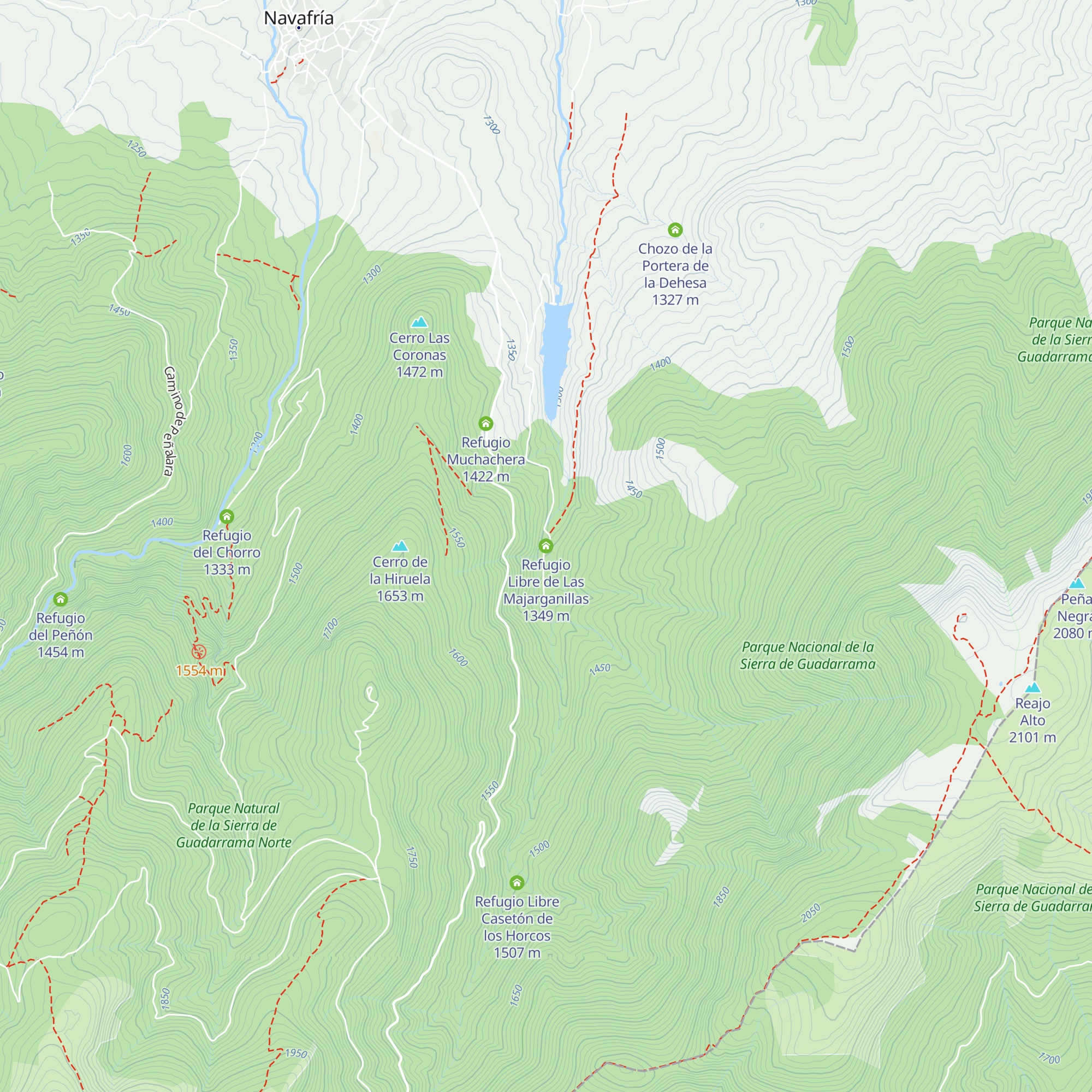 Refugio Libre de Las Majarganillas map