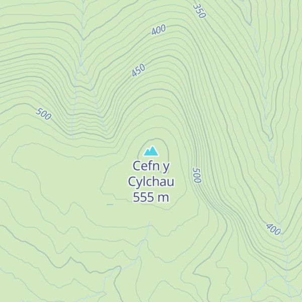 Map of Cefn y Cylchau