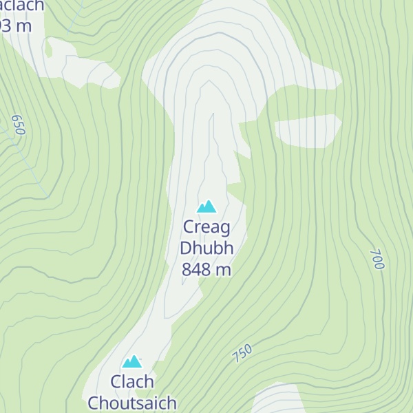 Map of Creag Dhubh