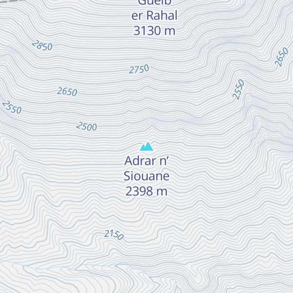 Map of Adrar n’ Siouane