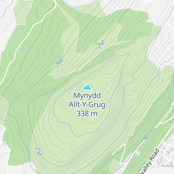 Map of Mynydd Allt-Y-Grug