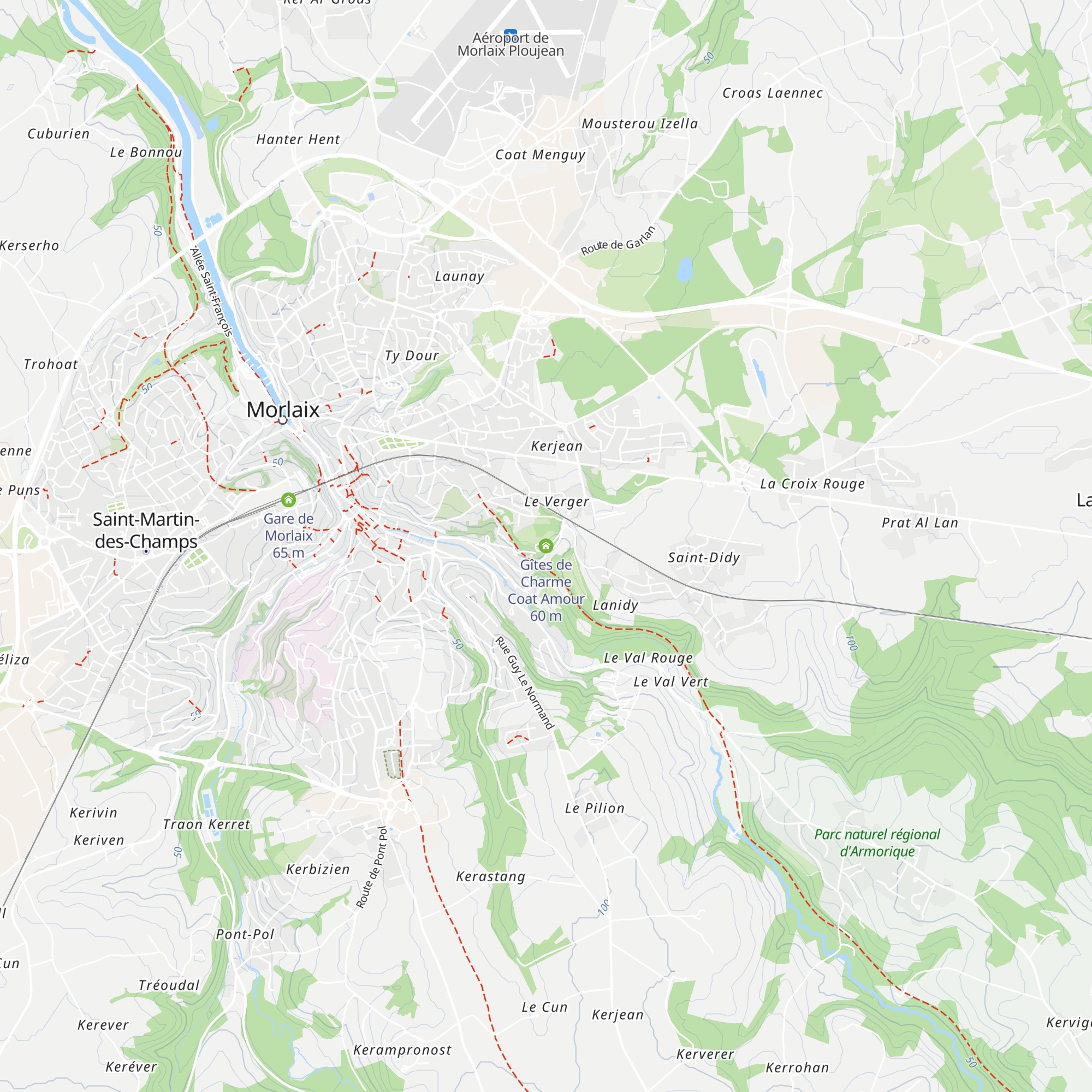 Gîtes de Charme Coat Amour map