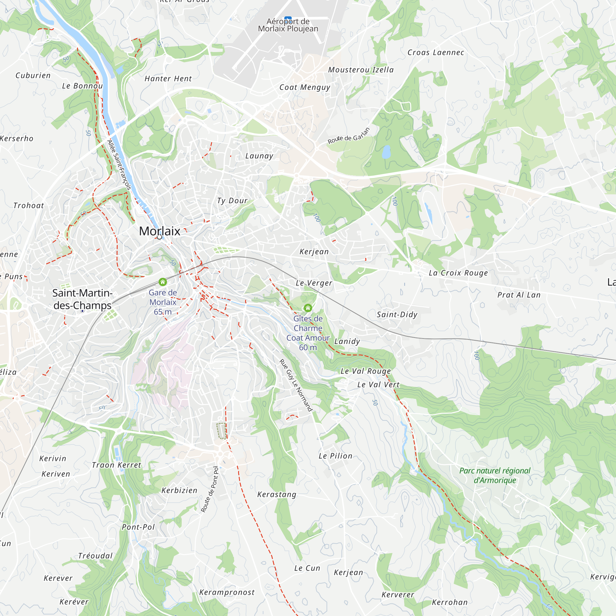 Gîtes de Charme Coat Amour map