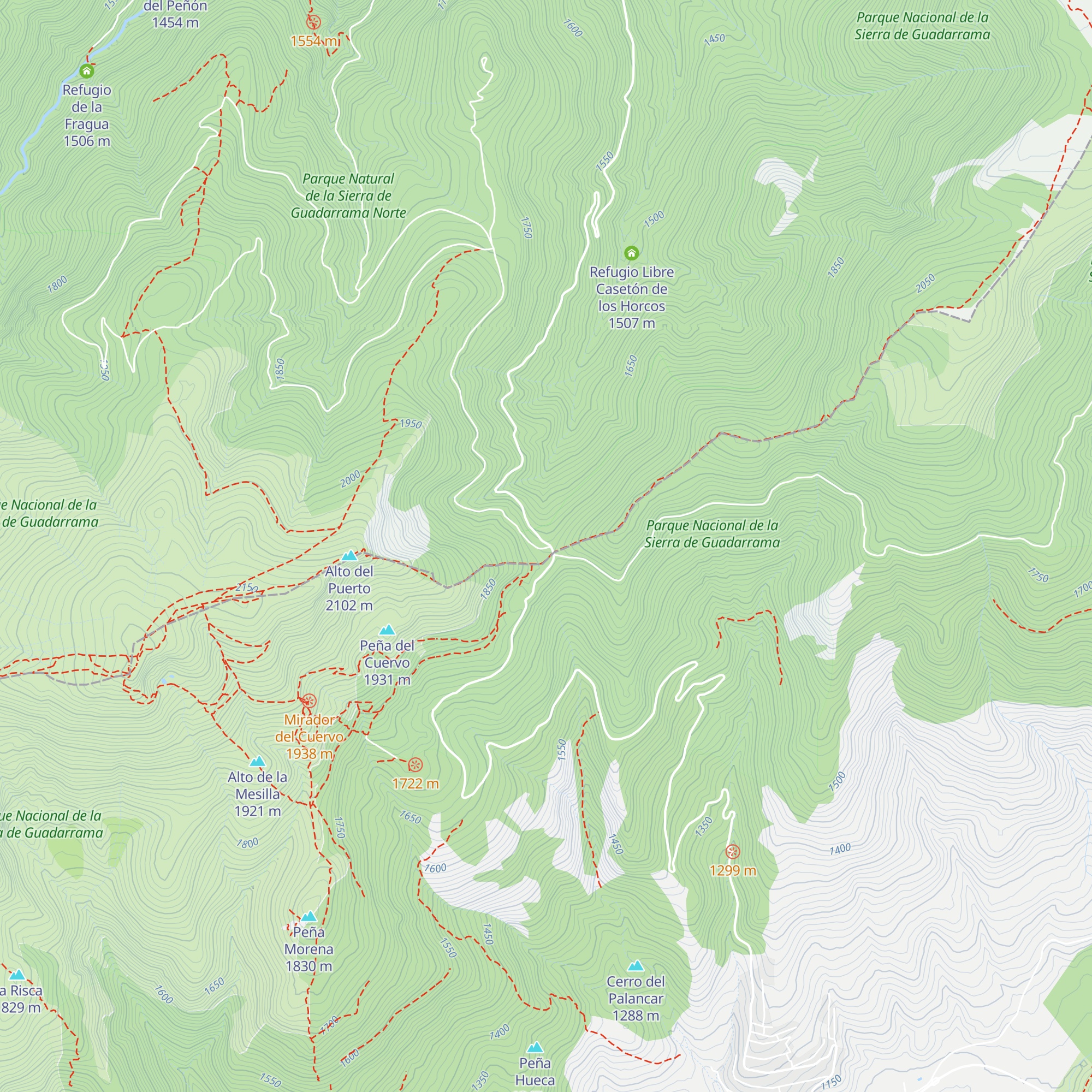 Refugio de Navafría map