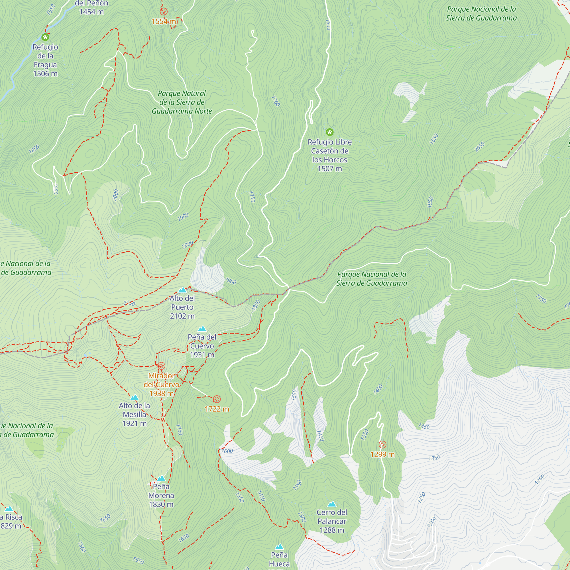 Refugio de Navafría map