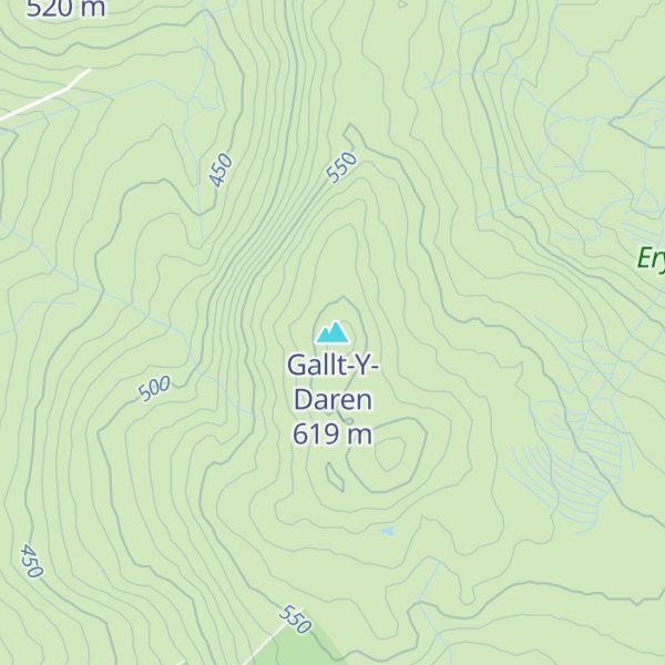 Map of Gallt-Y-Daren