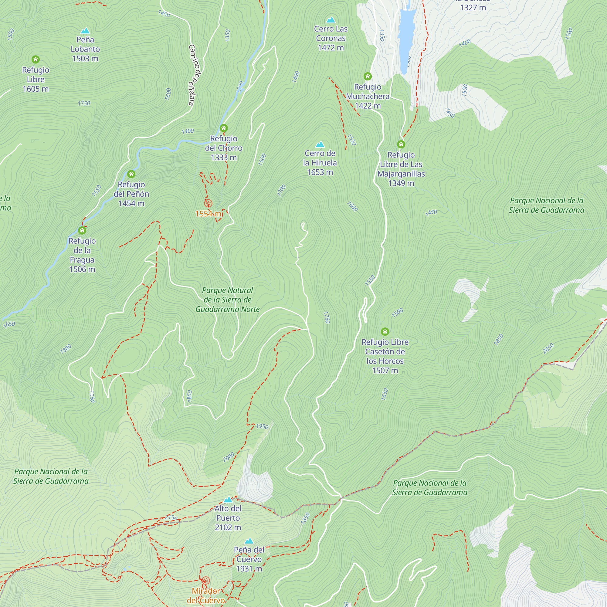 Refugio Navalcollado map