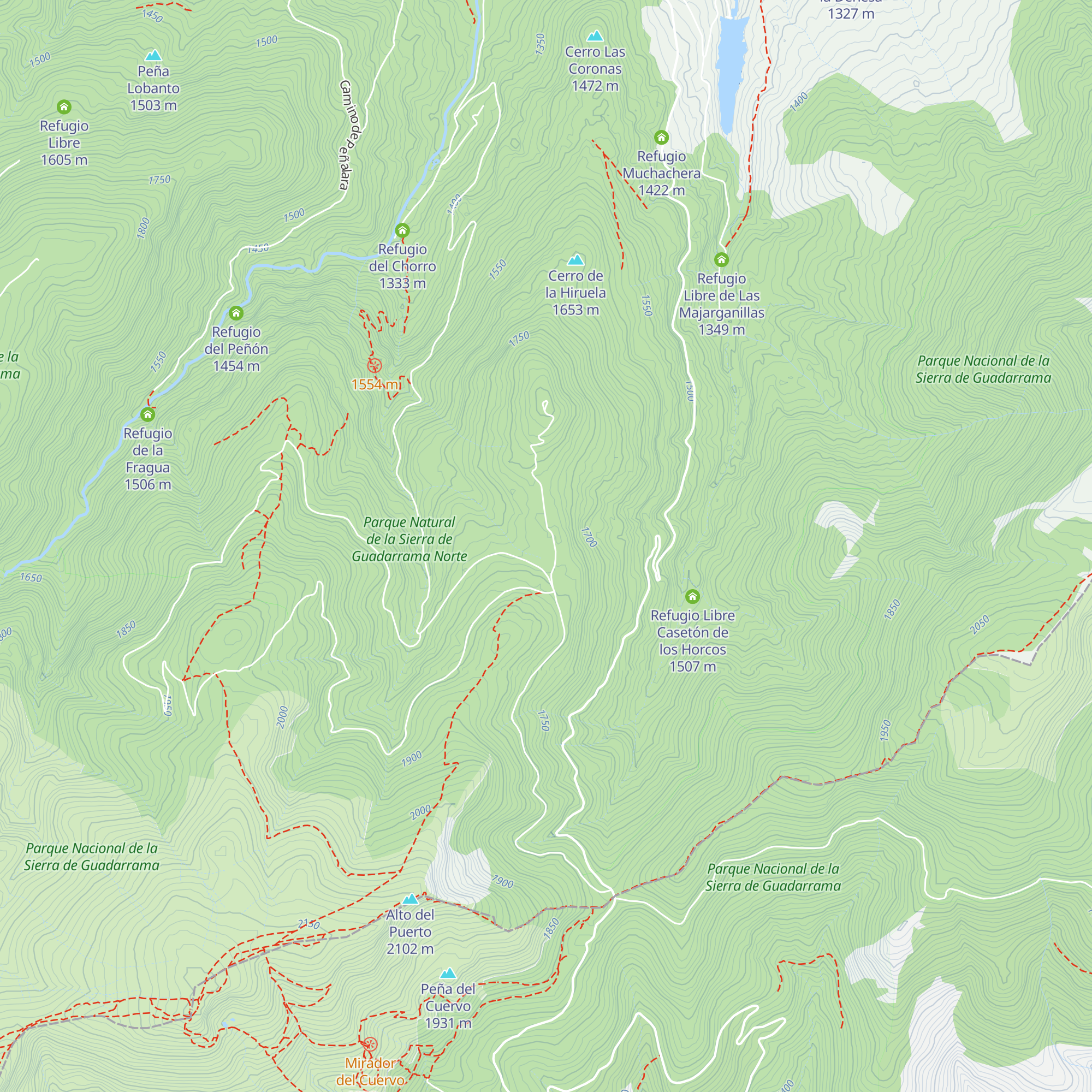 Refugio Navalcollado map