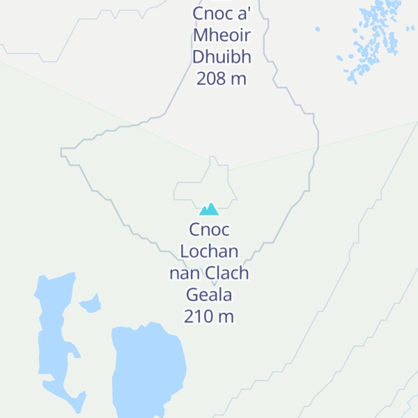 Map of Cnoc Lochan nan Clach Geala