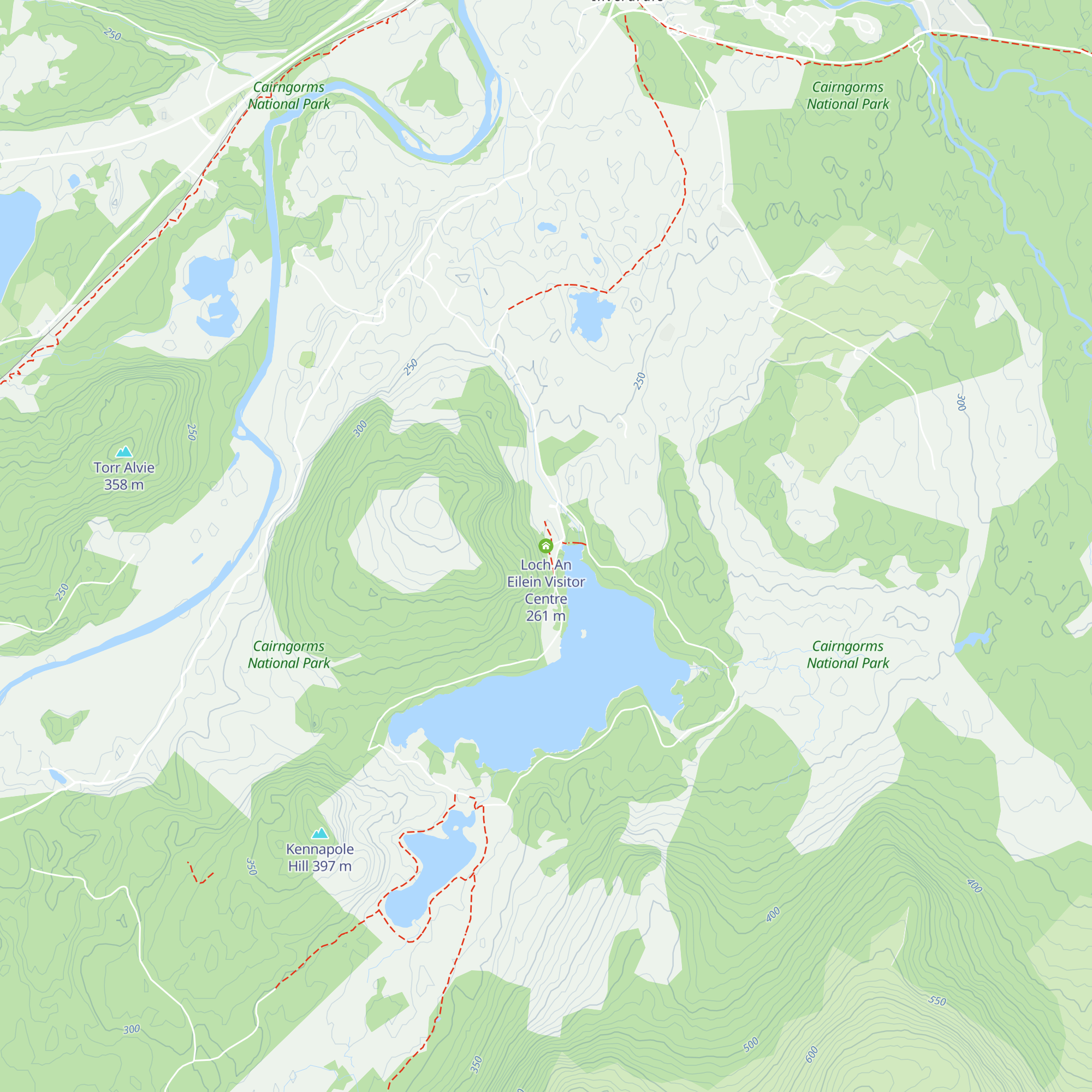 Loch An Eilein Visitor Centre map