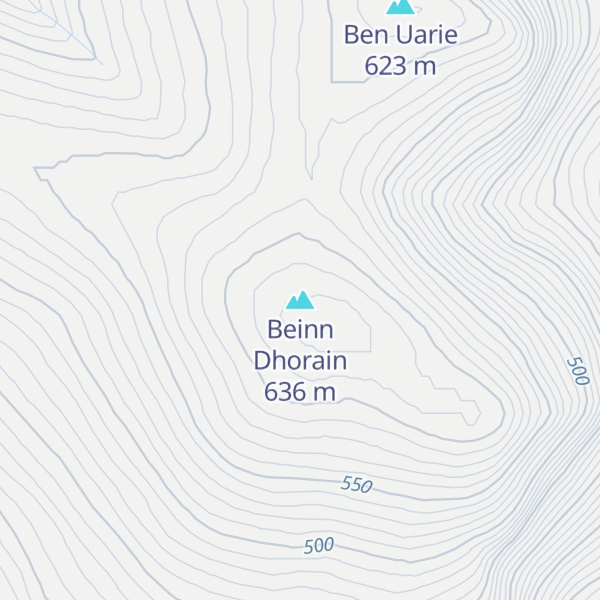 Map of Beinn Dhorain