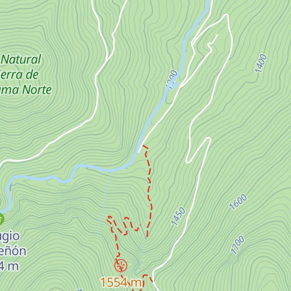 Map of Refugio del Chorro