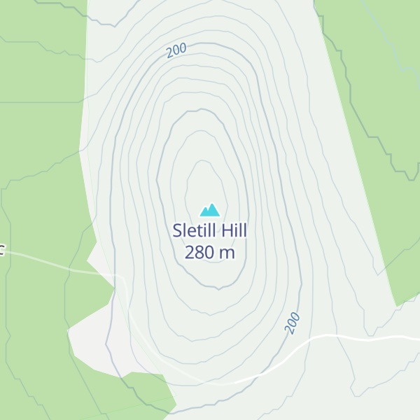 Map of Sletill Hill