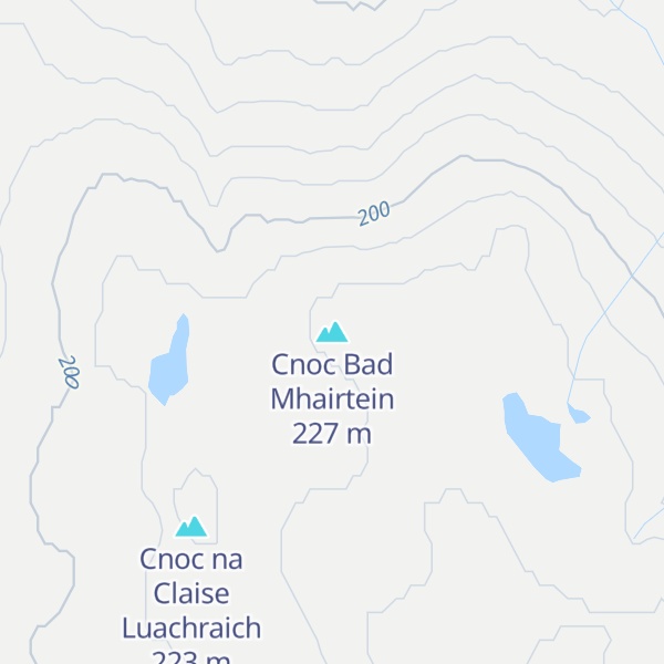 Map of Cnoc Bad Mhairtein