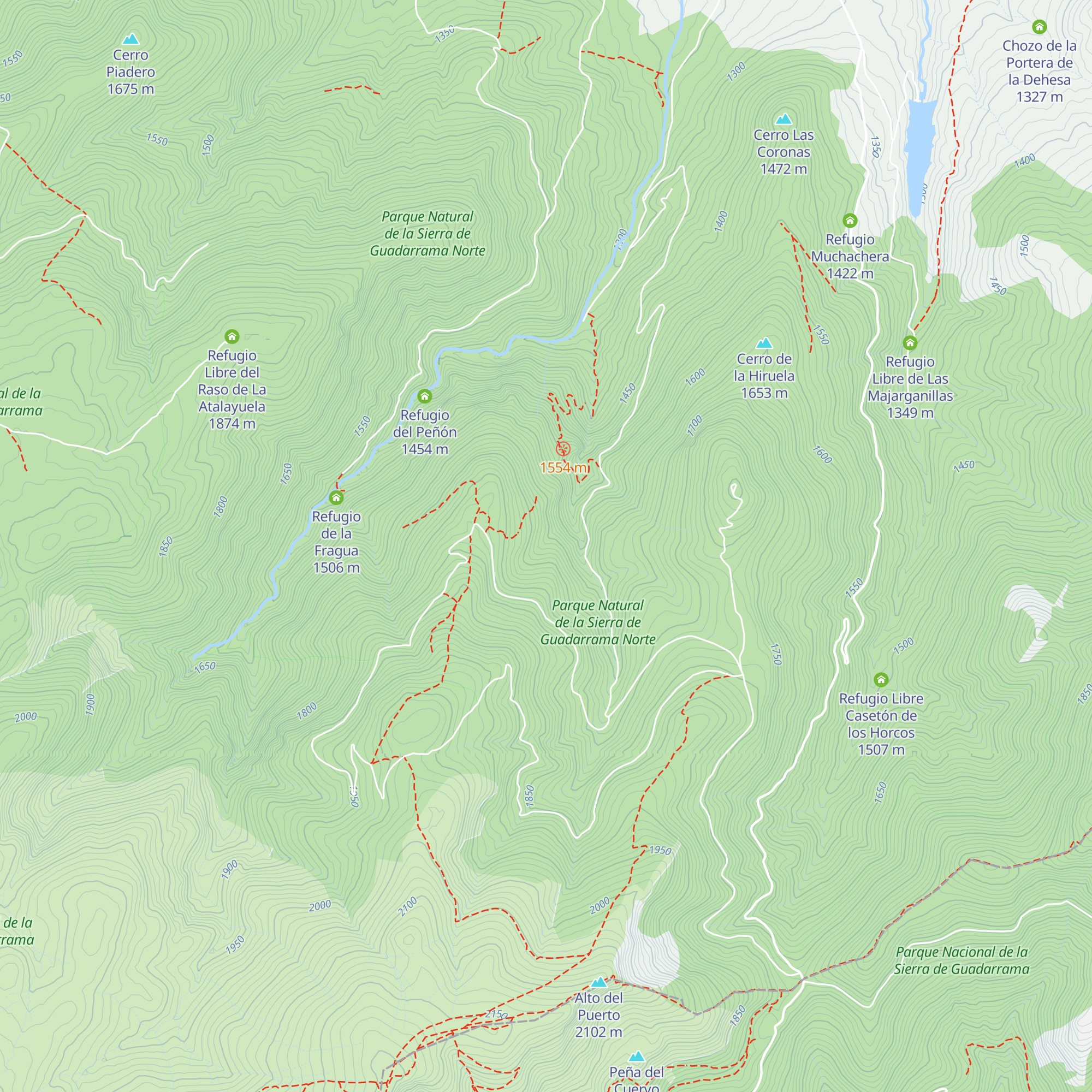 Refugio de Piemediano Bajo map