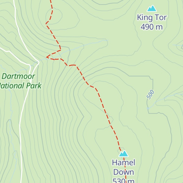 Map of Hameldown Tor