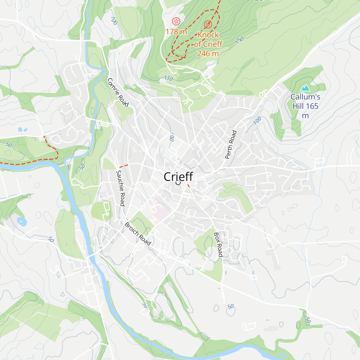 Crieff Town Hall map