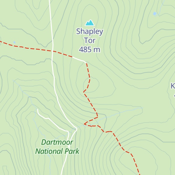 Map of Hookney Tor