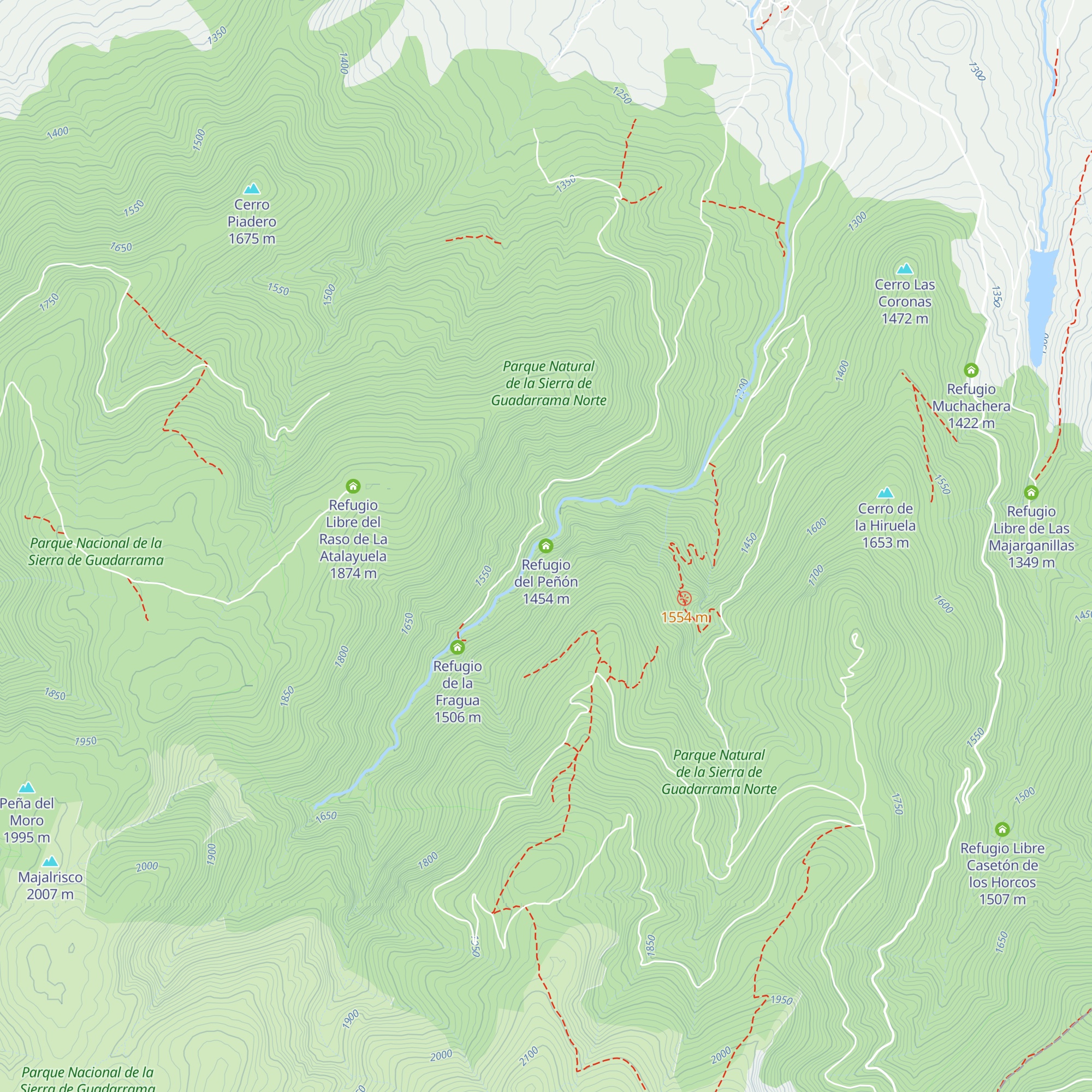 Refugio del Peñón map