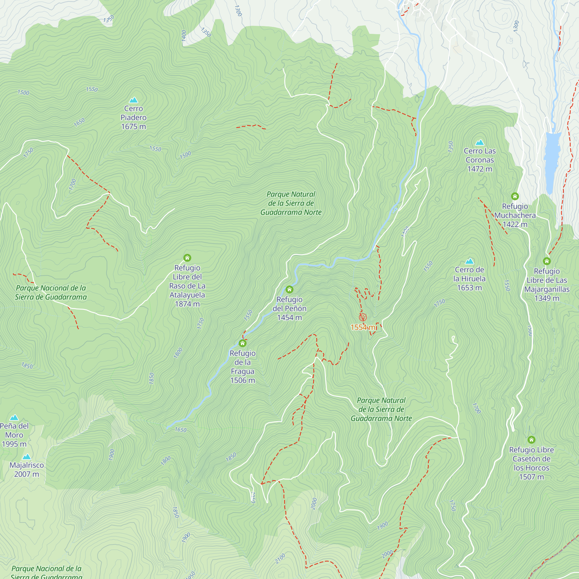 Refugio del Peñón map