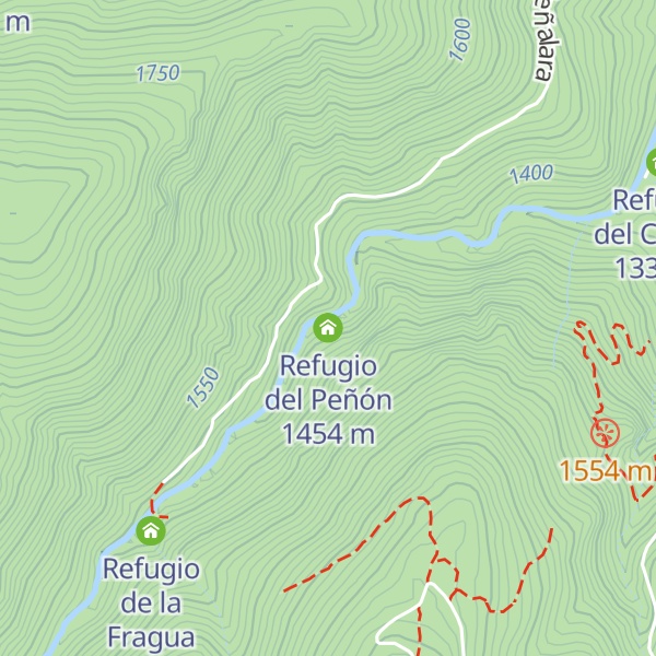 Map of Refugio del Peñón