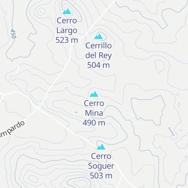 Map of Cerro Mina