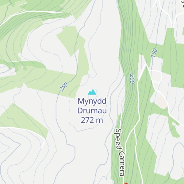 Map of Mynydd Drumau