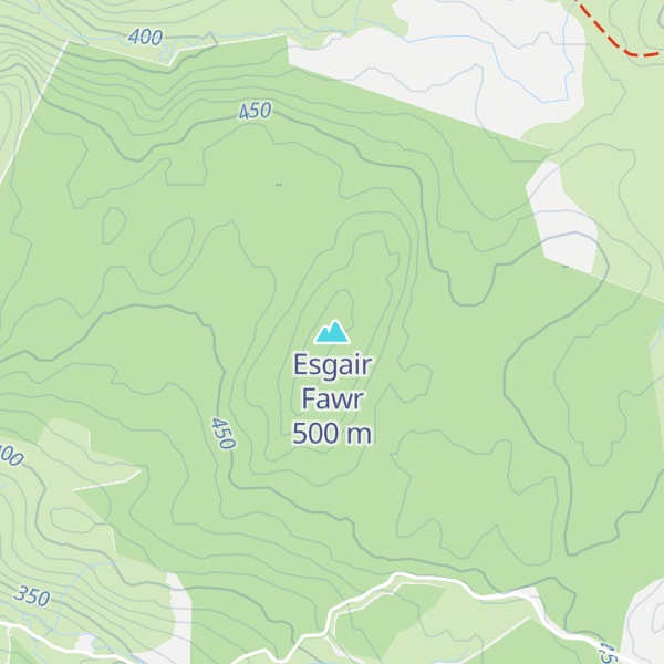 Map of Esgair Fawr