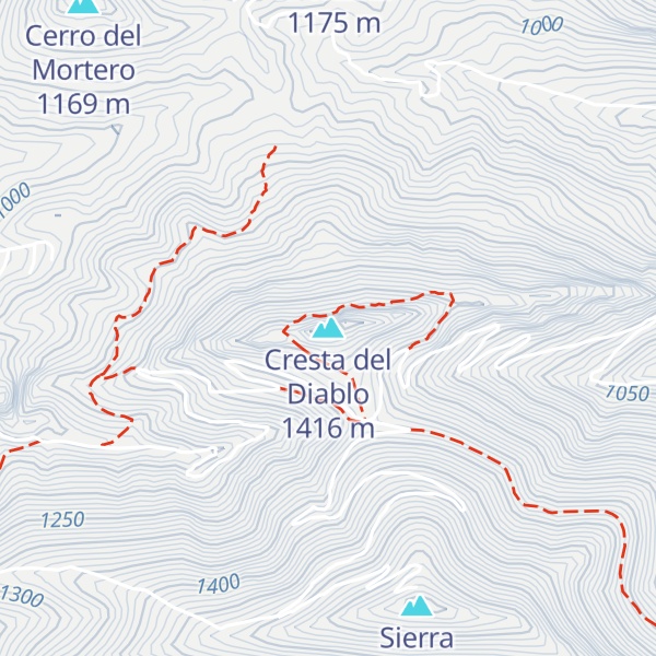 Map of Cresta del Diablo