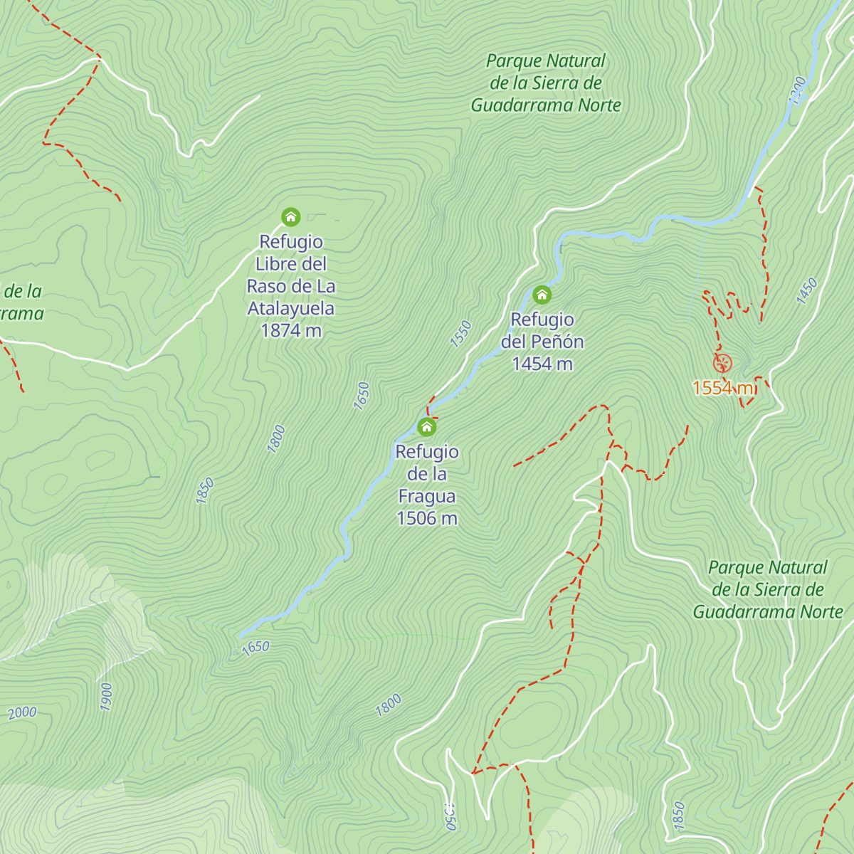 Refugio de la Fragua map