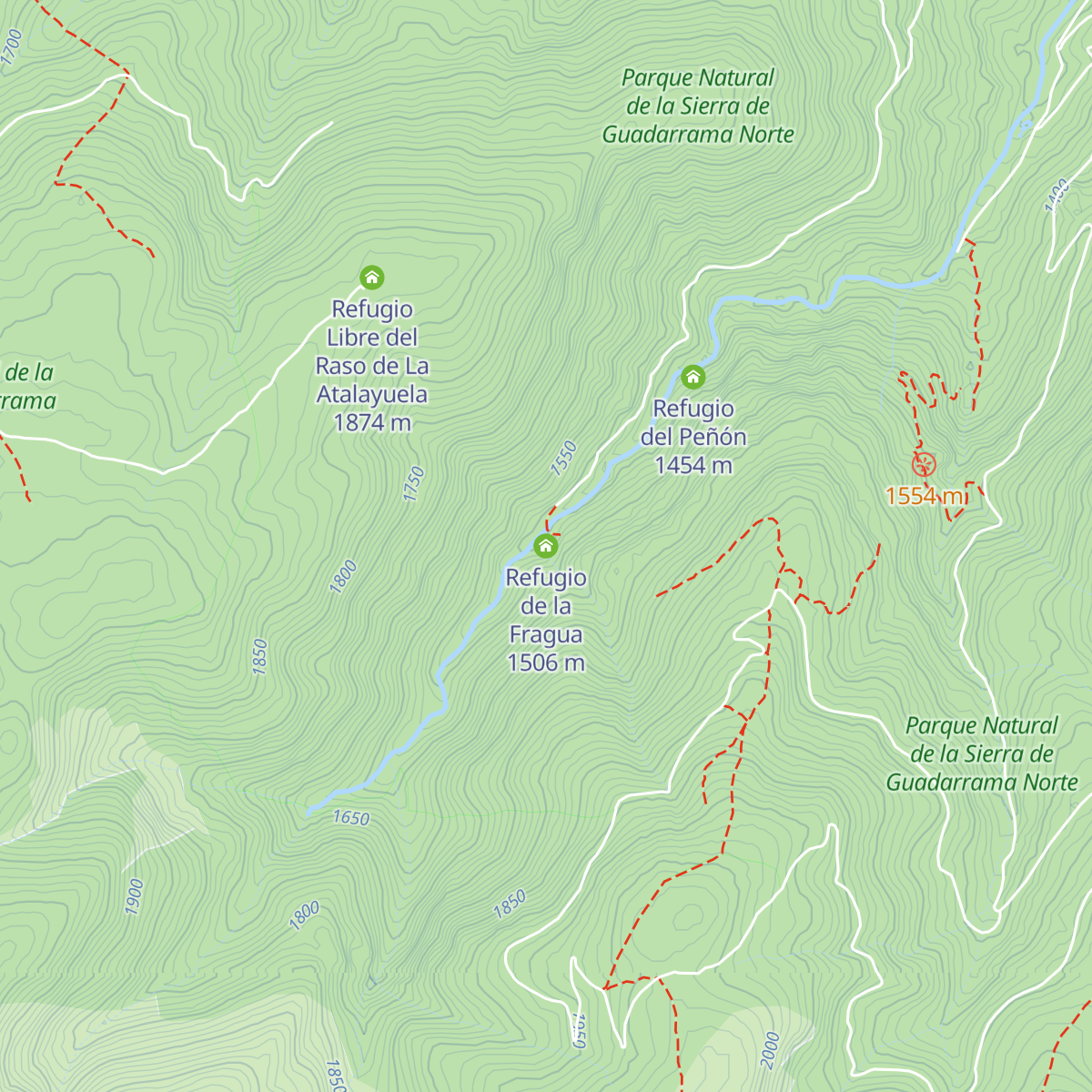 Refugio de la Fragua map