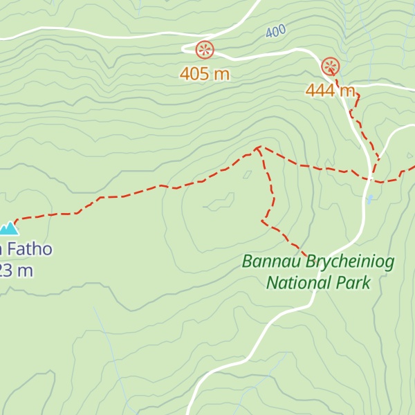 Map of Pen Rhiw-ddu