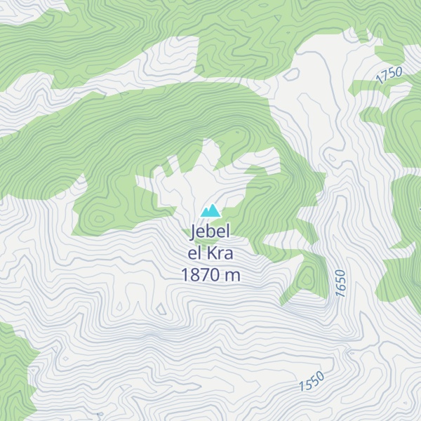 Map of Jebel el Kra