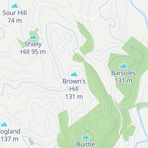 Map of Brown's Hill