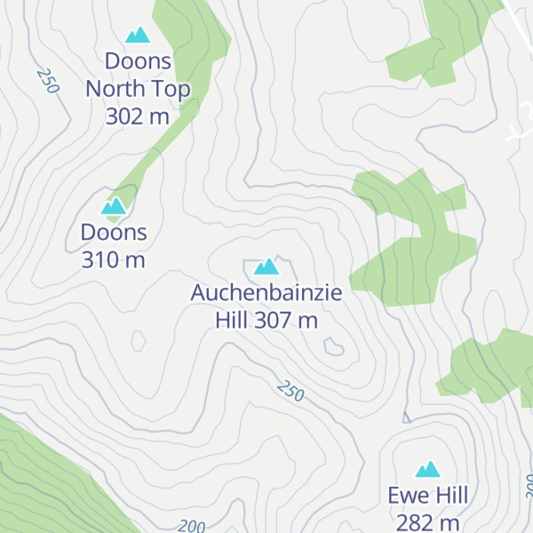 Map of Auchenbainzie Hill