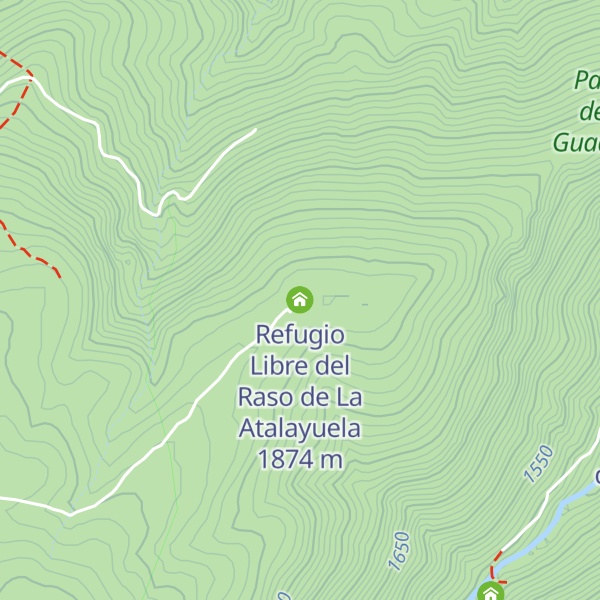 Map of Refugio Libre del Raso de La Atalayuela
